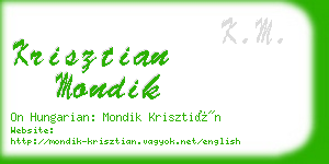 krisztian mondik business card